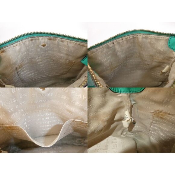 Kate Spade New York Green Patent Leather Crossbody Bag With Adjustable Strap & G - Picture 16 of 16